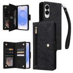 Custodia per telefono in pelle a tre pieghe con fibbia a rivetto e 9 carte, For Samsung Galaxy S25 Edge 5G, For Samsung Galaxy S25 5G, For Samsung Galaxy S25+ 5G, For Samsung Galaxy S25 Ultra 5G
