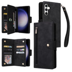 Custodia per telefono in pelle a tre pieghe con fibbia a rivetto e 9 carte, For Samsung Galaxy S26+ 5G, For Samsung Galaxy S26 Ultra 5G, For Samsung Galaxy S26 5G, For Samsung Galaxy S25 FE 5G