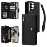 Custodia per telefono in pelle a tre pieghe con fibbia a rivetto e 9 carte, For Samsung Galaxy S26+ 5G, For Samsung Galaxy S26 Ultra 5G, For Samsung Galaxy S26 5G, For Samsung Galaxy S25 FE 5G