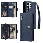 Custodia per telefono in pelle a tre pieghe con fibbia a rivetto e 9 carte, For Samsung Galaxy S26+ 5G, For Samsung Galaxy S26 Ultra 5G, For Samsung Galaxy S26 5G, For Samsung Galaxy S25 FE 5G