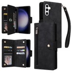 Custodia per telefono in pelle a tre pieghe con fibbia a rivetto e 9 carte, For Samsung Galaxy S26+ 5G, For Samsung Galaxy S26 Ultra 5G, For Samsung Galaxy S26 5G, For Samsung Galaxy S25 FE 5G