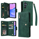 Custodia per telefono in pelle a tre pieghe con fibbia a rivetto e 9 carte, For Galaxy A16 5G, For Galaxy A06 4G