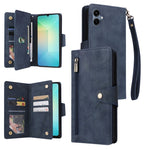 Custodia per telefono in pelle a tre pieghe con fibbia a rivetto e 9 carte, For Galaxy A16 5G, For Galaxy A06 4G