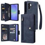 Custodia per telefono in pelle a tre pieghe con fibbia a rivetto e 9 carte, For Galaxy A27 5G, For Galaxy A56 5G, For Galaxy A26 5G, For Galaxy A36 5G