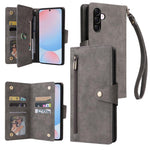 Custodia per telefono in pelle a tre pieghe con fibbia a rivetto e 9 carte, For Galaxy A27 5G, For Galaxy A56 5G, For Galaxy A26 5G, For Galaxy A36 5G