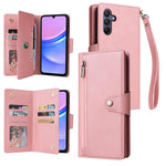 Custodia per telefono in pelle a tre pieghe con fibbia a rivetto e 9 carte, For Galaxy A08 / A07 4G / 5G, For Galaxy A18 / A17 4G / 5G, For Galaxy A57 5G, For Galaxy A37 5G