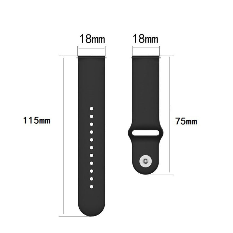 Cinturino in silicone alla moda con fibbia SLR da 18 mm, dimensioni: piccolo codice, For Garmin Vivomove 3s / 4s