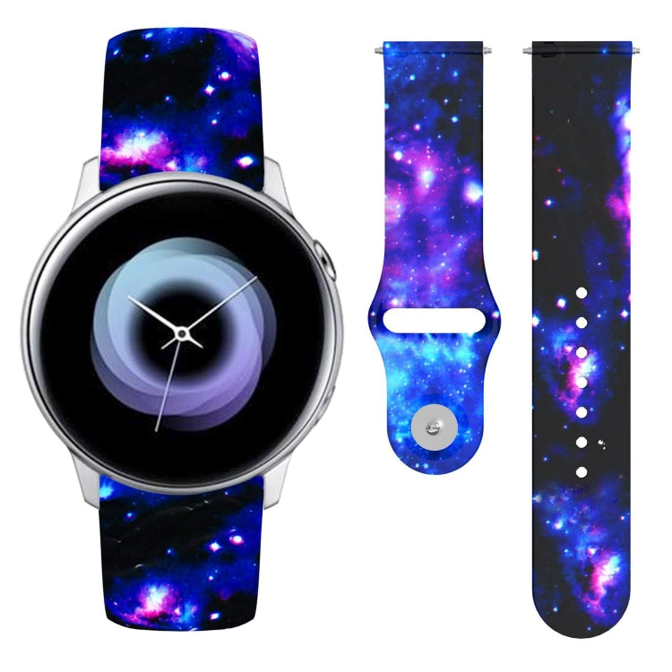 Cinturino in silicone stampato con fibbia rovesciata da 20 mm, For Samsung Galaxy Active2