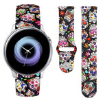 Cinturino in silicone stampato con fibbia rovesciata da 20 mm, For Samsung Galaxy Active2