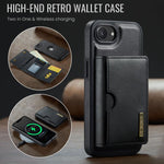 DG.MING M6 Series RFID Tri-fold Card Bag Custodia per telefono in pelle rimovibile, For iPhone 17e / 16e, For iPhone 17 Pro Max, For iPhone 17 Pro, For iPhone 17