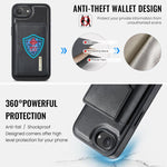 DG.MING M6 Series RFID Tri-fold Card Bag Custodia per telefono in pelle rimovibile, For iPhone 17e / 16e, For iPhone 17 Pro Max, For iPhone 17 Pro, For iPhone 17