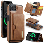 DG.MING M6 Series RFID Tri-fold Card Bag Custodia per telefono in pelle rimovibile, For iPhone 17e / 16e, For iPhone 17 Pro Max, For iPhone 17 Pro, For iPhone 17