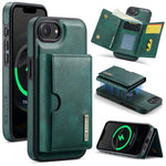 DG.MING M6 Series RFID Tri-fold Card Bag Custodia per telefono in pelle rimovibile, For iPhone 17e / 16e, For iPhone 17 Pro Max, For iPhone 17 Pro, For iPhone 17