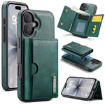 DG.MING M6 Series RFID Tri-fold Card Bag Custodia per telefono in pelle rimovibile, For iPhone 17e / 16e, For iPhone 17 Pro Max, For iPhone 17 Pro, For iPhone 17