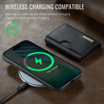 DG.MING M6 Series RFID Tri-fold Card Bag Custodia per telefono in pelle rimovibile, For iPhone Air, For iPhone 16 Pro Max, For iPhone 16 Pro, For iPhone 16 Plus