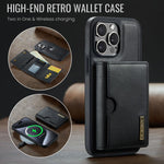 DG.MING M6 Series RFID Tri-fold Card Bag Custodia per telefono in pelle rimovibile, For iPhone 14 Pro Max, For iPhone 13 Pro Max, For iPhone 13 Pro, For iPhone 13