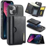DG.MING M6 Series RFID Tri-fold Card Bag Custodia per telefono in pelle rimovibile, For iPhone 14 Pro Max, For iPhone 13 Pro Max, For iPhone 13 Pro, For iPhone 13