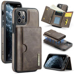 DG.MING M6 Series RFID Tri-fold Card Bag Custodia per telefono in pelle rimovibile, For iPhone 11, For iPhone 11 Pro