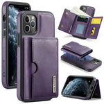 DG.MING M6 Series RFID Tri-fold Card Bag Custodia per telefono in pelle rimovibile, For iPhone 11, For iPhone 11 Pro