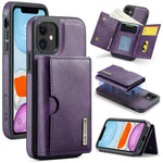 DG.MING M6 Series RFID Tri-fold Card Bag Custodia per telefono in pelle rimovibile, For iPhone 11, For iPhone 11 Pro
