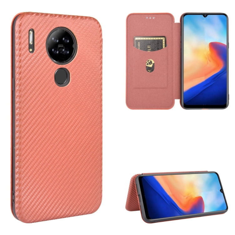 Struttura in fibra di carbonio Flip orizzontale magnetico Custodia in pelle TPU + PC + PU con slot per schede, For Blackview A80, For Blackview A80 Pro, For Oukitel C19, For Blackview BV5500 / BV5500 Pro / BV5500 Plus