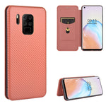 Struttura in fibra di carbonio Flip orizzontale magnetico Custodia in pelle TPU + PC + PU con slot per schede, For Oukitel C18 Pro, For Oukitel C17 / C17 Pro, For Sharp Aquos R5G, For Sharp Aquos Sense3 Plus SH-RM11
