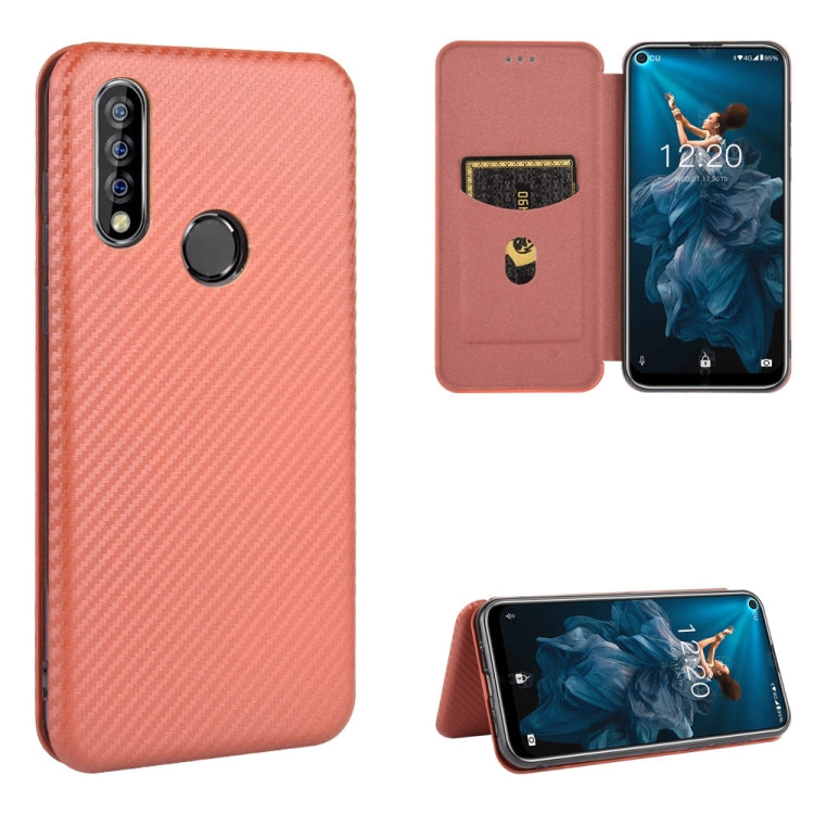 Struttura in fibra di carbonio Flip orizzontale magnetico Custodia in pelle TPU + PC + PU con slot per schede, For Oukitel C18 Pro, For Oukitel C17 / C17 Pro, For Sharp Aquos R5G, For Sharp Aquos Sense3 Plus SH-RM11