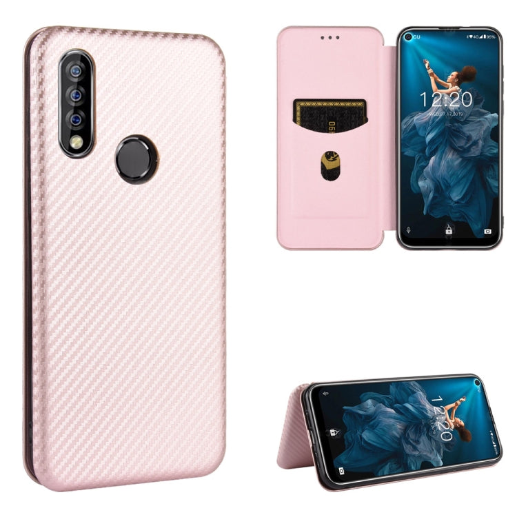 Struttura in fibra di carbonio Flip orizzontale magnetico Custodia in pelle TPU + PC + PU con slot per schede, For Oukitel C18 Pro, For Oukitel C17 / C17 Pro, For Sharp Aquos R5G, For Sharp Aquos Sense3 Plus SH-RM11