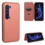 Struttura in fibra di carbonio Flip orizzontale magnetico Custodia in pelle TPU + PC + PU con slot per schede, For Oukitel C18 Pro, For Oukitel C17 / C17 Pro, For Sharp Aquos R5G, For Sharp Aquos Sense3 Plus SH-RM11