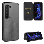 Struttura in fibra di carbonio Flip orizzontale magnetico Custodia in pelle TPU + PC + PU con slot per schede, For Oukitel C18 Pro, For Oukitel C17 / C17 Pro, For Sharp Aquos R5G, For Sharp Aquos Sense3 Plus SH-RM11