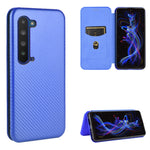 Struttura in fibra di carbonio Flip orizzontale magnetico Custodia in pelle TPU + PC + PU con slot per schede, For Oukitel C18 Pro, For Oukitel C17 / C17 Pro, For Sharp Aquos R5G, For Sharp Aquos Sense3 Plus SH-RM11