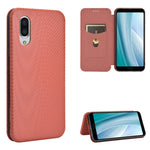 Struttura in fibra di carbonio Flip orizzontale magnetico Custodia in pelle TPU + PC + PU con slot per schede, For Oukitel C18 Pro, For Oukitel C17 / C17 Pro, For Sharp Aquos R5G, For Sharp Aquos Sense3 Plus SH-RM11