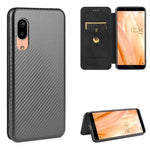 Struttura in fibra di carbonio Flip orizzontale magnetico Custodia in pelle TPU + PC + PU con slot per schede, For Sharp Aquos Sense 3 Lite, For UMIDIGI A3S, For UMIDIGI A3X, For UMIDIGI A7 Pro