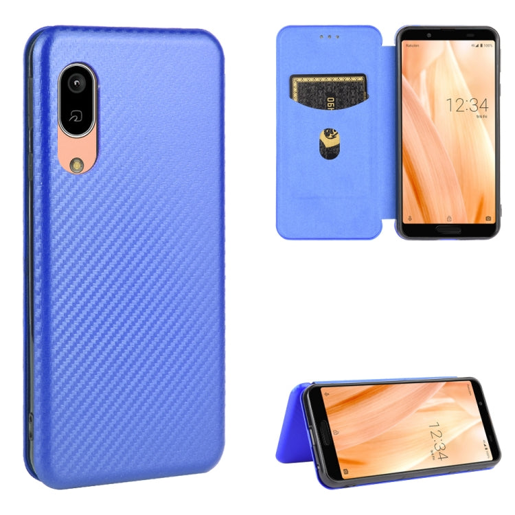 Struttura in fibra di carbonio Flip orizzontale magnetico Custodia in pelle TPU + PC + PU con slot per schede, For Sharp Aquos Sense 3 Lite, For UMIDIGI A3S, For UMIDIGI A3X, For UMIDIGI A7 Pro