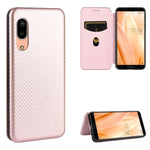 Struttura in fibra di carbonio Flip orizzontale magnetico Custodia in pelle TPU + PC + PU con slot per schede, For Sharp Aquos Sense 3 Lite, For UMIDIGI A3S, For UMIDIGI A3X, For UMIDIGI A7 Pro