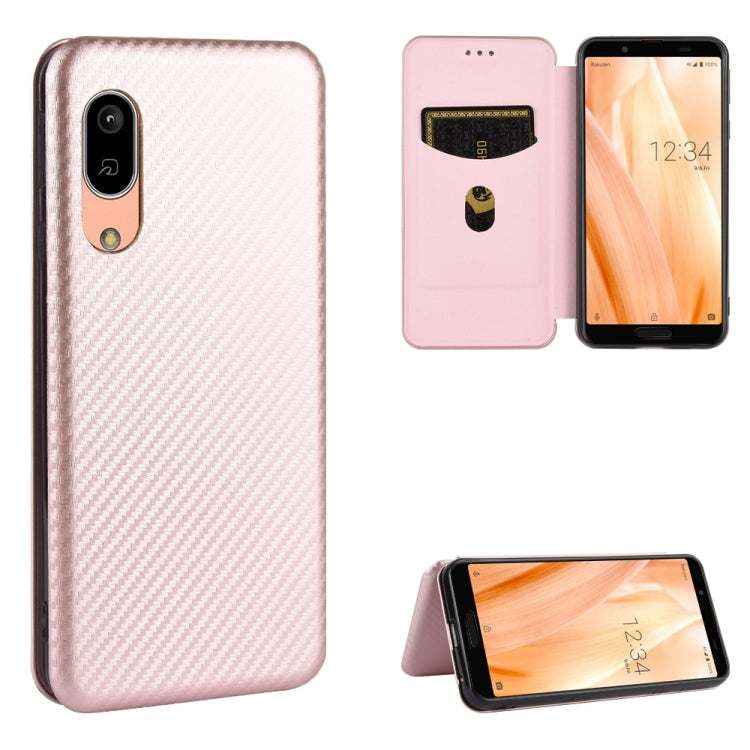 Struttura in fibra di carbonio Flip orizzontale magnetico Custodia in pelle TPU + PC + PU con slot per schede, For Sharp Aquos Sense 3 Lite, For UMIDIGI A3S, For UMIDIGI A3X, For UMIDIGI A7 Pro