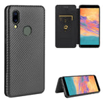 Struttura in fibra di carbonio Flip orizzontale magnetico Custodia in pelle TPU + PC + PU con slot per schede, For Sharp Aquos Sense 3 Lite, For UMIDIGI A3S, For UMIDIGI A3X, For UMIDIGI A7 Pro