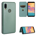 Struttura in fibra di carbonio Flip orizzontale magnetico Custodia in pelle TPU + PC + PU con slot per schede, For Sharp Aquos Sense 3 Lite, For UMIDIGI A3S, For UMIDIGI A3X, For UMIDIGI A7 Pro