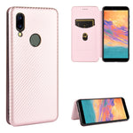 Struttura in fibra di carbonio Flip orizzontale magnetico Custodia in pelle TPU + PC + PU con slot per schede, For Sharp Aquos Sense 3 Lite, For UMIDIGI A3S, For UMIDIGI A3X, For UMIDIGI A7 Pro