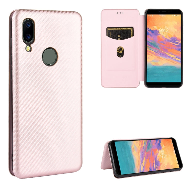 Struttura in fibra di carbonio Flip orizzontale magnetico Custodia in pelle TPU + PC + PU con slot per schede, For Sharp Aquos Sense 3 Lite, For UMIDIGI A3S, For UMIDIGI A3X, For UMIDIGI A7 Pro