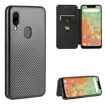 Struttura in fibra di carbonio Flip orizzontale magnetico Custodia in pelle TPU + PC + PU con slot per schede, For Sharp Aquos Sense 3 Lite, For UMIDIGI A3S, For UMIDIGI A3X, For UMIDIGI A7 Pro