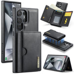 DG.MING M6 Series RFID Tri-fold Card Bag Custodia per telefono in pelle rimovibile, For Samsung Galaxy S24 FE 5G, For Samsung Galaxy S24 Ultra 5G, For Samsung Galaxy S24+ 5G, For Samsung Galaxy S24 5G