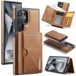 DG.MING M6 Series RFID Tri-fold Card Bag Custodia per telefono in pelle rimovibile, For Samsung Galaxy S24 FE 5G, For Samsung Galaxy S24 Ultra 5G, For Samsung Galaxy S24+ 5G, For Samsung Galaxy S24 5G