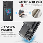 DG.MING M6 Series RFID Tri-fold Card Bag Custodia per telefono in pelle rimovibile, For Samsung Galaxy S25 Edge 5G, For Samsung Galaxy S25 5G, For Samsung Galaxy S25+ 5G, For Samsung Galaxy S25 Ultra 5G