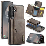 DG.MING M6 Series RFID Tri-fold Card Bag Custodia per telefono in pelle rimovibile, For Samsung Galaxy S26+ 5G, For Samsung Galaxy S26 Ultra 5G, For Samsung Galaxy S26 5G, For Samsung Galaxy S25 FE 5G