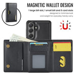 DG.MING M6 Series RFID Tri-fold Card Bag Custodia per telefono in pelle rimovibile, For Samsung Galaxy S26+ 5G, For Samsung Galaxy S26 Ultra 5G, For Samsung Galaxy S26 5G, For Samsung Galaxy S25 FE 5G