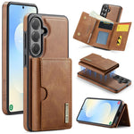 DG.MING M6 Series RFID Tri-fold Card Bag Custodia per telefono in pelle rimovibile, For Samsung Galaxy S26+ 5G, For Samsung Galaxy S26 Ultra 5G, For Samsung Galaxy S26 5G, For Samsung Galaxy S25 FE 5G