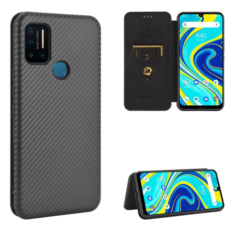 Struttura in fibra di carbonio Flip orizzontale magnetico Custodia in pelle TPU + PC + PU con slot per schede, For Sharp Aquos Sense 3 Lite, For UMIDIGI A3S, For UMIDIGI A3X, For UMIDIGI A7 Pro