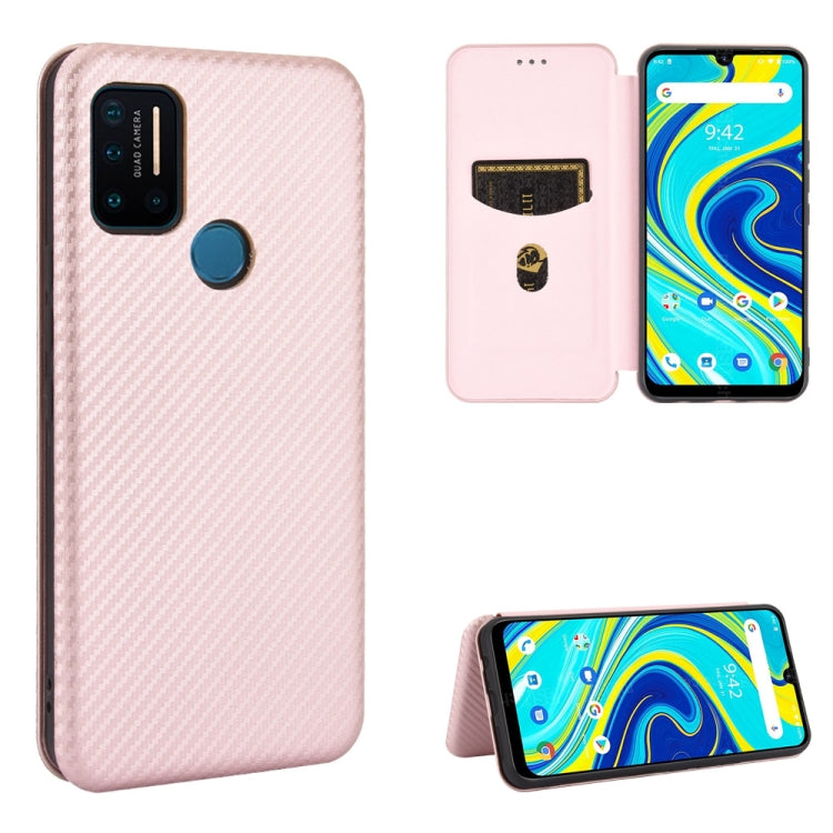 Struttura in fibra di carbonio Flip orizzontale magnetico Custodia in pelle TPU + PC + PU con slot per schede, For Sharp Aquos Sense 3 Lite, For UMIDIGI A3S, For UMIDIGI A3X, For UMIDIGI A7 Pro