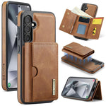 DG.MING M6 Series RFID Tri-fold Card Bag Custodia per telefono in pelle rimovibile, For Samsung Galaxy S24 FE 5G, For Samsung Galaxy S24 Ultra 5G, For Samsung Galaxy S24+ 5G, For Samsung Galaxy S24 5G